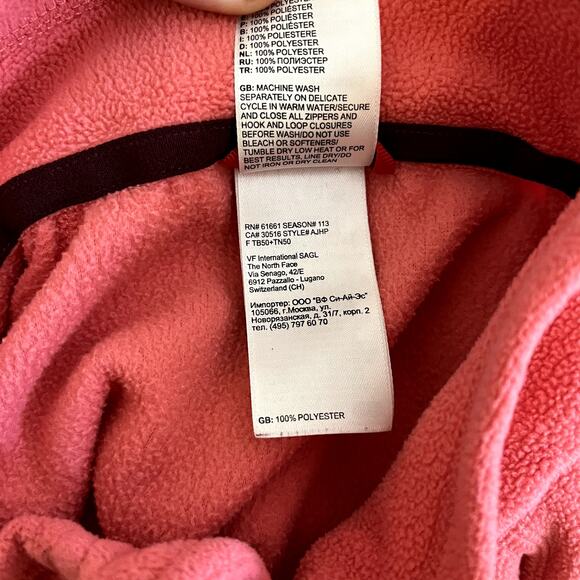 The North Face Pink 1/4 Zip Pullover Top Size Large - Picture 8 of 8